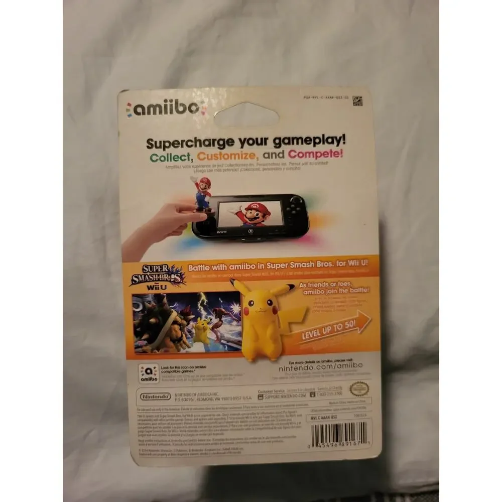 Pikachu Amiibo Super Smash Bros Nintendo Switch Wii U 3DS New Sealed - Picture 5 of 5